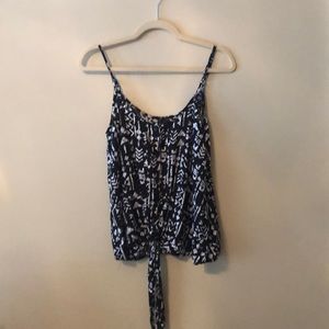 Black and White Tie Tank Top